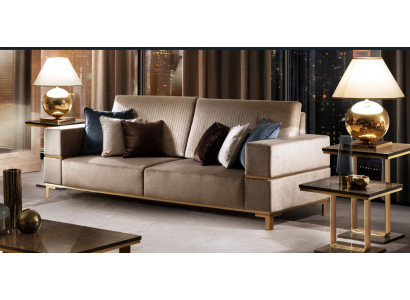 Sofa trzyosobowa Classic Couch Podkładka 3 miejsce siedzące Włókienniczy Kanapy Materiał Nowy