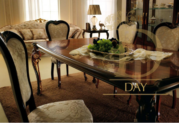 Stół obiadowy Tabela jadalnia stoły Drewno Art Nouveau Włoskie meble