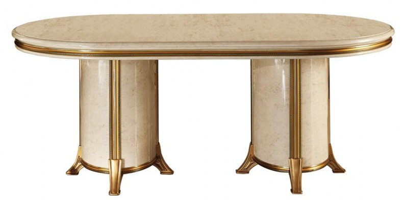 jadalnia Salon Klasyczny Beż arredoclassic Stół obiadowy Design Drewno Tabela