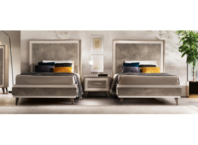 Zestaw Hotelowy 2x łóżka Stolik nocny Design Sypialnia 3-częściowy. Meble arredoclassic