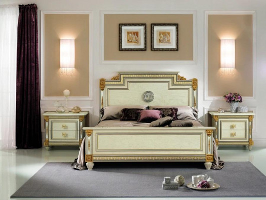 Luksusowa Sypialnia Łóżko Podkładka Design Luksusowe Dwuosobowe łóżko Hotelowe Kingsize Łóżko