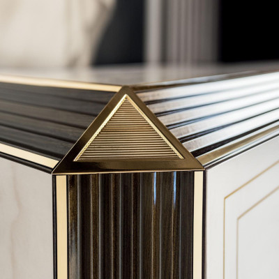 Designerski telewizor rtv Kredens Kredens Side Niska Szafa Półka Luxury Living Pokój Board