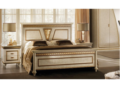 Łóżko Podkładka Design Luxury Double Hotel łóżko Drewno Sleep Pokój arredoclassic