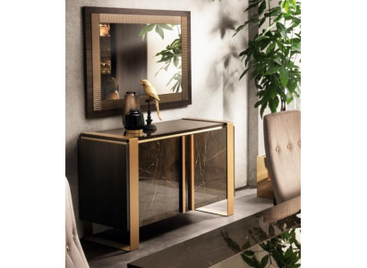 Meble Style Classic 2-częściowy zestaw Kredens z Lustro Luxury Italian Meble