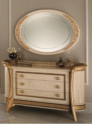 Design Lustro lustro ścienne Drewno Rama Lustro wiszące Luksusowe włoskie meble