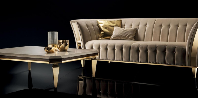 Szlachetny design stolik kawowy Stolik salon Tabela Drewno stoły arredoclassic
