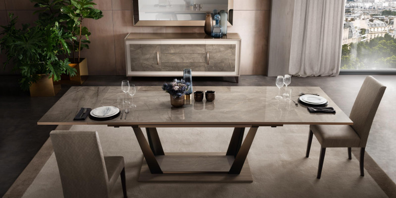 Stół obiadowy Tabela jadalnia salon Ustaw Drewno Design stoły 200x102/294cm