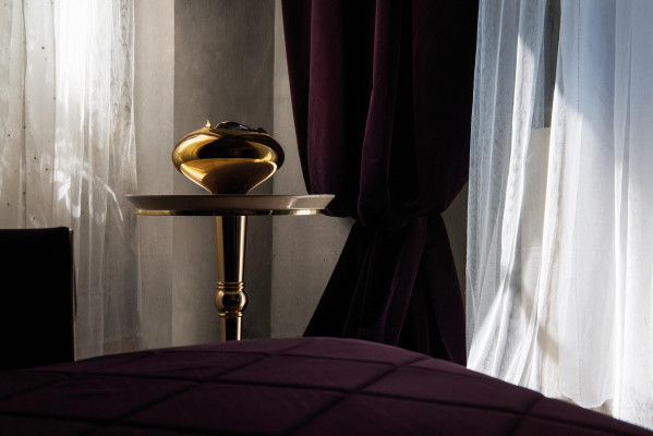 Stolik Tabela Okrągły stolik kawowy królewski Projektant Meble projektant Stal nierdzewna