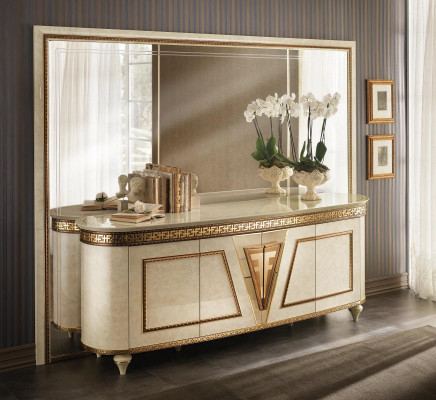 Lustro lustro ścienne designerskie deski podłogowe do salonu Drewno Design 270x215 arredoclassic