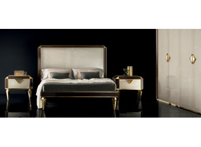 Łóżko łóżko Hotel Luxury Designer Double Marriage Sypialnia Beige arredoclassic