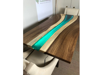 Tabela Stół obiadowy stoły żywica epoksydowa prawdziwa żywica epoksydowa Drewno masywny design Meble 240x100