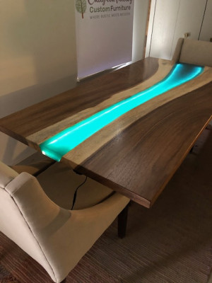 Tabela Stół obiadowy stoły żywica epoksydowa prawdziwa żywica epoksydowa Drewno masywny design Meble 240x100