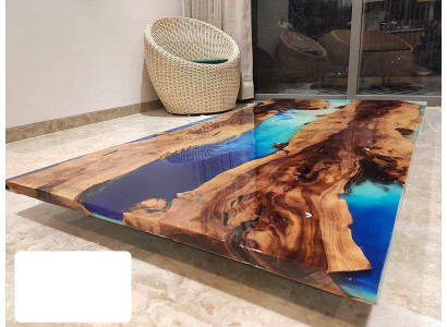 Stół obiadowy Design Tabela Nowoczesne stoły Sea Ocean River Meble z żywicy epoksydowej 200x90