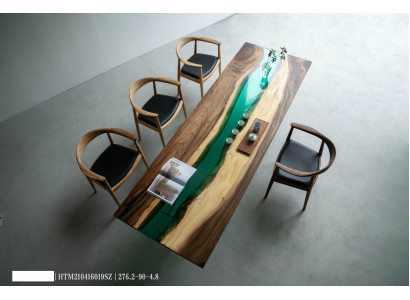 Luksusowy stoły konferencyjny River Table Prawdziwy drewniany stół River Massive