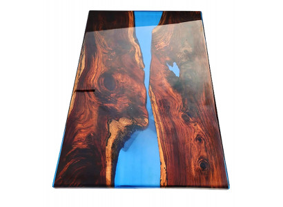 stoły Stół obiadowy Design Tabela Modern Sea River Meble 200x90 Żywica Epoksydowa Ocean