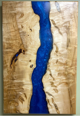 stoły Stół obiadowy Design Tabela Modern Sea Ocean River Meble 200x90 Żywica Epoksydowa