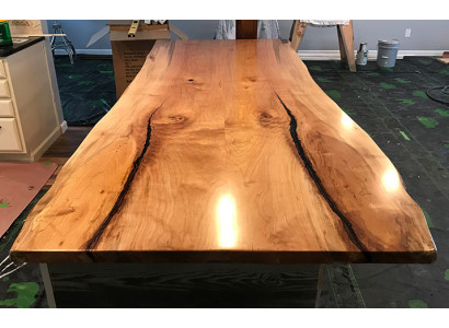 Stół obiadowy Żywica epoksydowa Prawdziwe drewno Masywne meble Wodospad Epoksyd Tabela 240x100cm