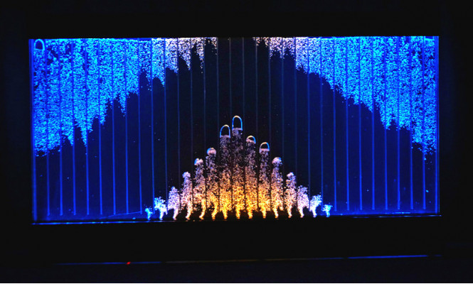 Nowoczesna ściana działowa LED Ściana wodna Dekoracyjna podświetlana Ściana