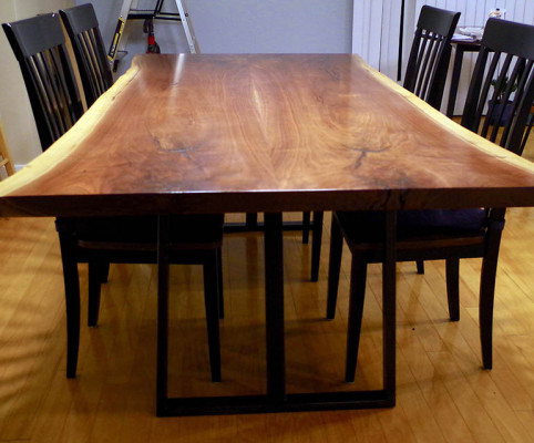 Żywica epoksydowa Stół obiadowy oryginalne Drewno masywne Meble wodospad epoksydowy Tabela 260x100cm