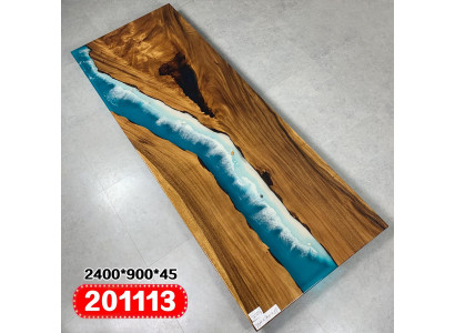 Nowoczesne stoły Stół obiadowy Design Tabela Żywica Sea River Meble 240x90