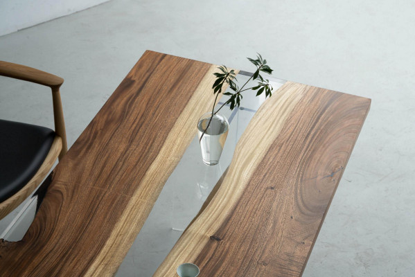Stół obiadowy Stół Rzekowy Oryginalny Stół Rzekowy z Drewna 240x90 Solidne stoły