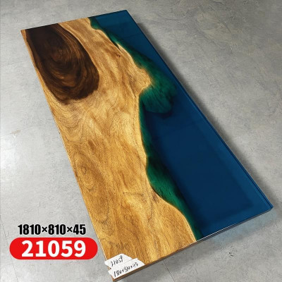 Stół obiadowy Woda morska Rzeka Prawdziwy stół rzeczny z drewna 181x81cm stoły
