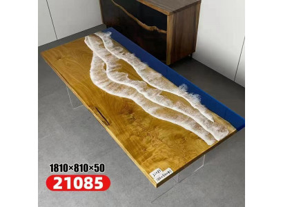 stoły Stół obiadowy Design Tabela Modern Sea River Meble 181x81 Epoxy