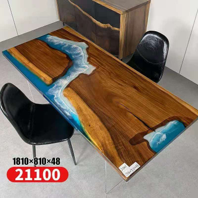 stoły Stół obiadowy Design Tabela Modern Sea River Dekoracja Meble 181x81 Epoxy