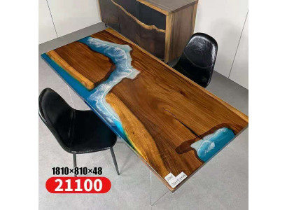 stoły Stół obiadowy Design Tabela Modern Sea River Dekoracja Meble 181x81 Epoxy