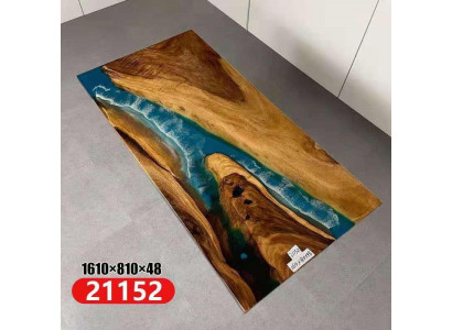 Stół obiadowy Woda morska Rzeka Prawdziwy stół rzeczny Drewno 161x81 stoły