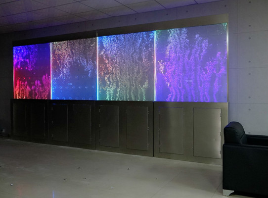 Nowoczesna ściana działowa LED Ściana wodna podświetlana Ściana