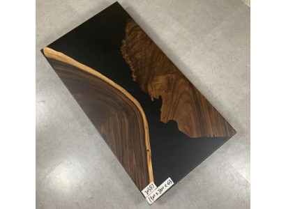 Luksusowy Stół Rzeczny Żywica epoksydowa Stół obiadowy Solidny stoły 150x80 cm Oryginał