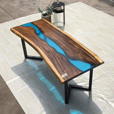 Żywica epoksydowa stolik kawowy River Table Autentyczne Drewno Solidny stoły 120x60