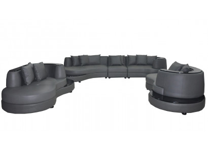 Luxury Living Narożnik Skóra Deko Ustawić Krajobraz Podkładka Narożnik XXL Duża Sofa