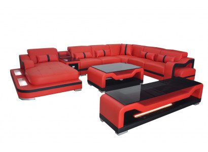 Skóra Sofa Kanapa Podkładka Komplet Ustawić Żywy krajobraz Kanapy Sofy