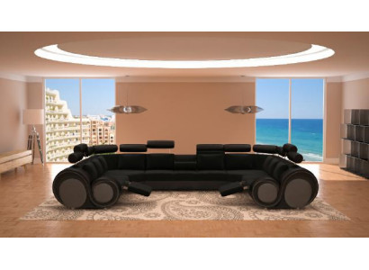 Design XXL Żywy krajobraz Sofa z USB, Kanapa Podkładka Narożnikowa kanapa Włókienniczy Materiał Nowość