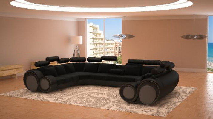 Projektant XXL Żywy krajobraz Sofa z USB Couch Podkładka Narożnikowa kanapa Włókienniczy Materiał Nowość