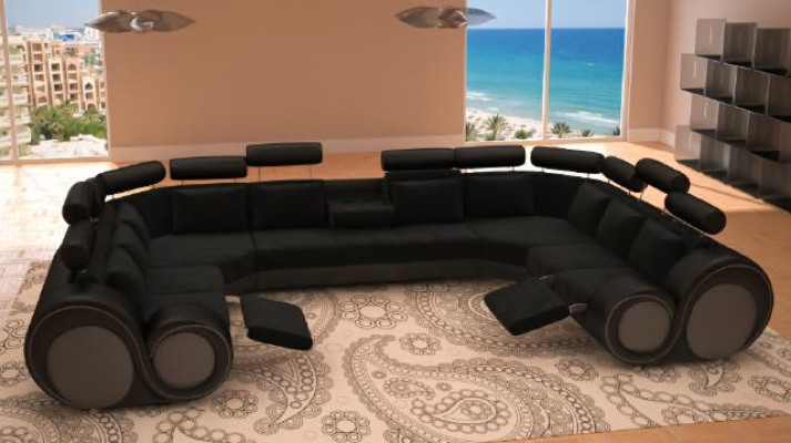 Projektant XXL Żywy krajobraz Sofa Kanapa Podkładka Ustawić Narożnikowa kanapa Włókienniczy Materiał Nowość