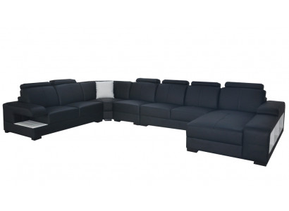 Narożnikowa kanapa Design Zestaw narożny Narożnik Sofa Sofa Podkładka Żywy krajobraz LED USB