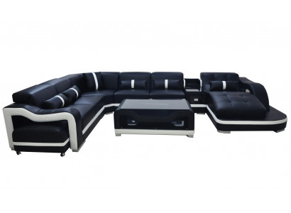 Narożnik Sofa Kanapa Podkładka Narożnik Ustawić Skóra Kanapy Żywy krajobraz U Shape Sofas