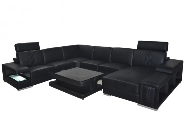 Narożnik kanapa Design Podkładka Zestaw narożny sofa Żywy krajobraz Couch Tabela USB