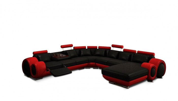 Skórzana sofa kanapa Żywy krajobraz Narożnik kanapa Narożnik Ustaw Design Modern Sofa A1163B