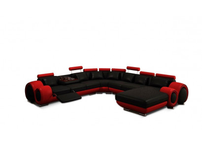 Skórzana sofa kanapa Żywy krajobraz Narożnik kanapa Narożnik Ustaw Design Modern Sofa A1163B