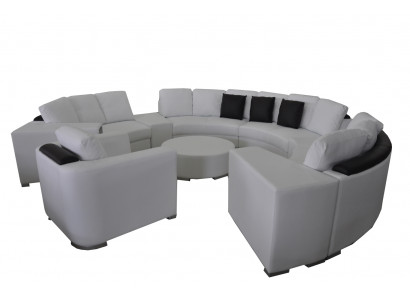 Okrągły Narożnik Sofa Kanapa XXL Duża Okrągły Kanapa Żywy krajobraz U Form Fotel Podkładka