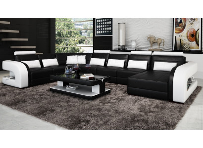 Big Żywy krajobraz Sofa z USB Couch Podkładka Narożnik Skóra Sofa Ustawić Kanapy !!