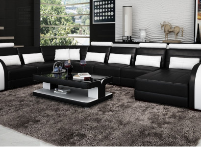 Big Żywy krajobraz Sofa z USB Couch Podkładka Narożnik Skóra Sofa Ustawić Kanapy !!