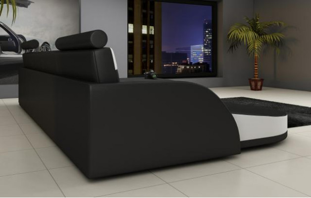 Żywy krajobraz SKÓRZANA SOFA XXL Narożnikowa kanapa + USB Ustawić NAROŻNIK KANAPA Wykonana na wymiar