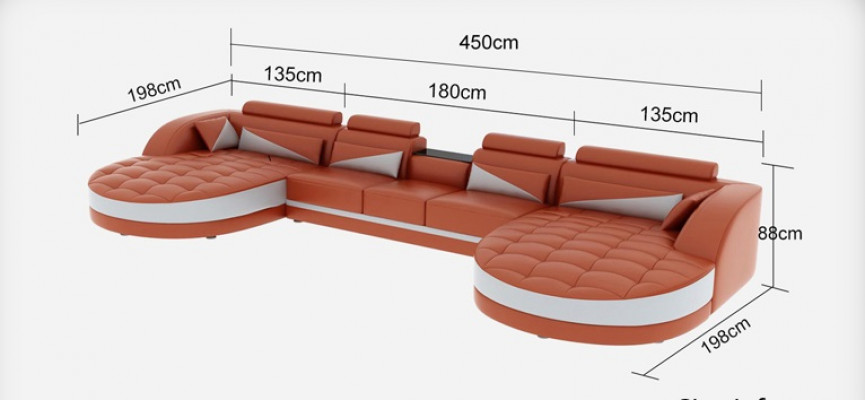 Narożnik kanapa Design Zestaw narożny kanapa narożna Żywy krajobraz Couch Podkładka Tabela USB