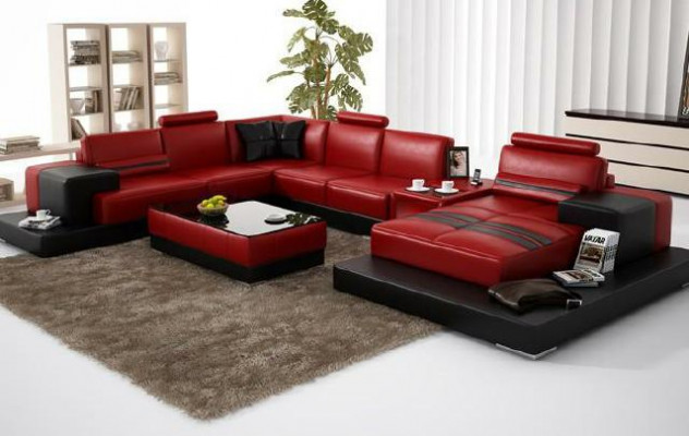 Żywy krajobraz Kanapa Podkładka Narożnik Ustaw Sofa Skórzana Duża Sofa Narożnikowa kanapa Nowość 2725A