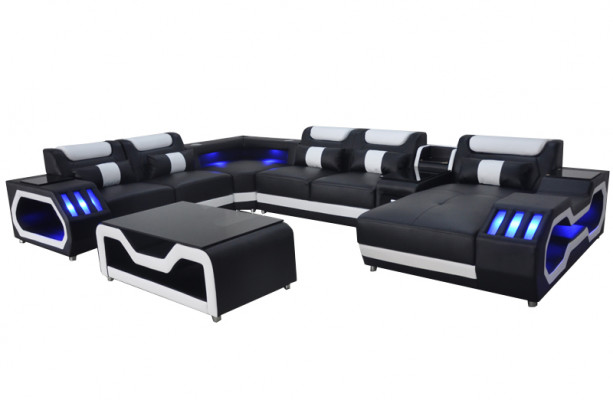 Design Skóra Podkładka Siedziba Narożnik Skóra Narożnik Krajobraz Pokój New Living Sofa Podkładka